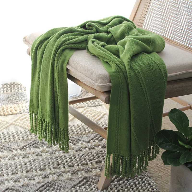 Weiches Texturiertes Gestricktes Decke