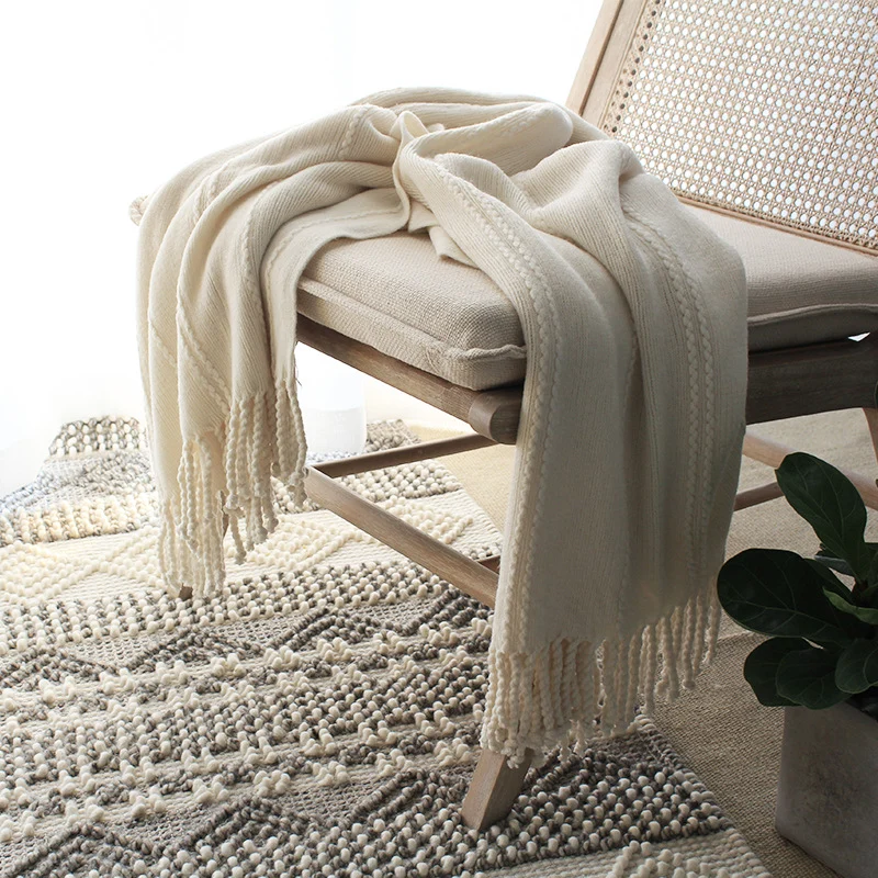 Weiches Texturiertes Gestricktes Decke