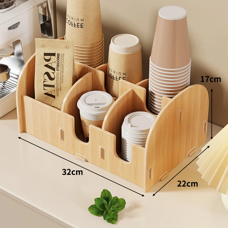 Mehrstufiger Küchenarbeitsplatz Kaffee-Station Organizer mit modularen Trennwänden