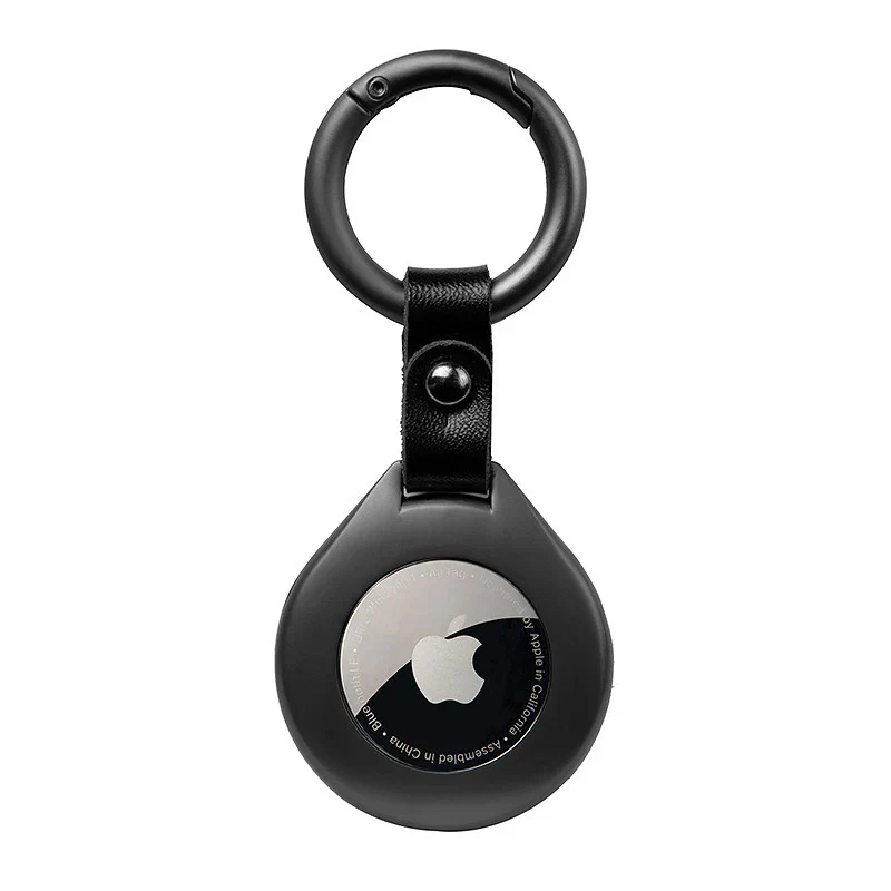 Skanto | Hochwertige Leder-Metall-Anhänger-Schutzhülle für Apple Airtags
