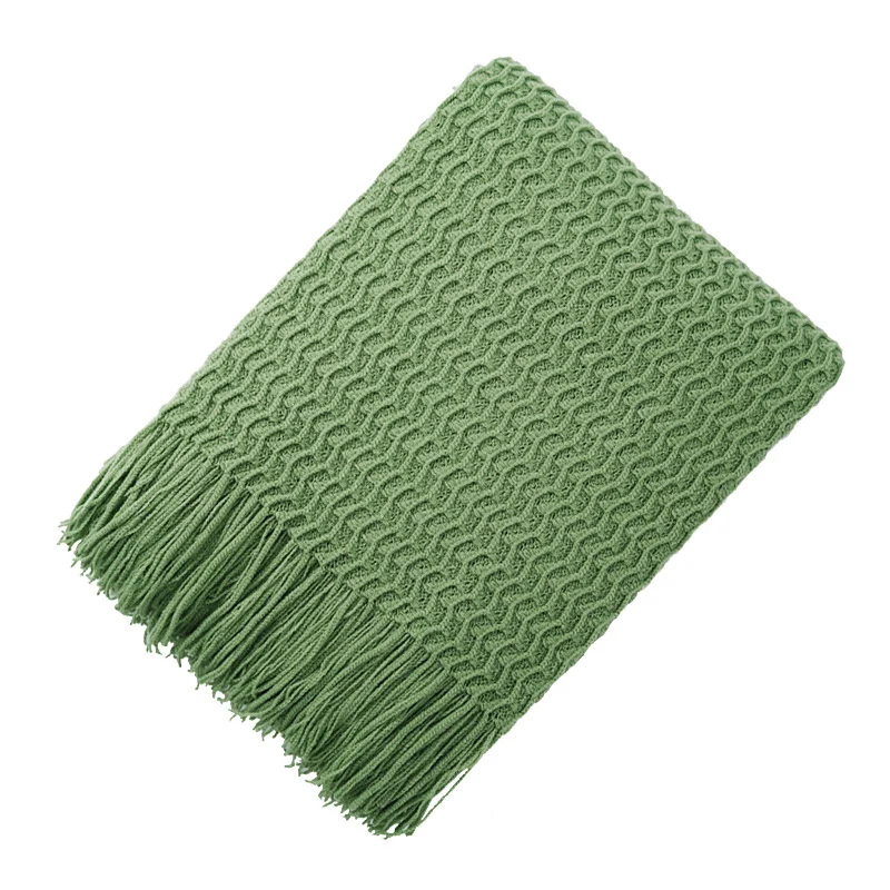 Leichte strukturierte Strickdecke