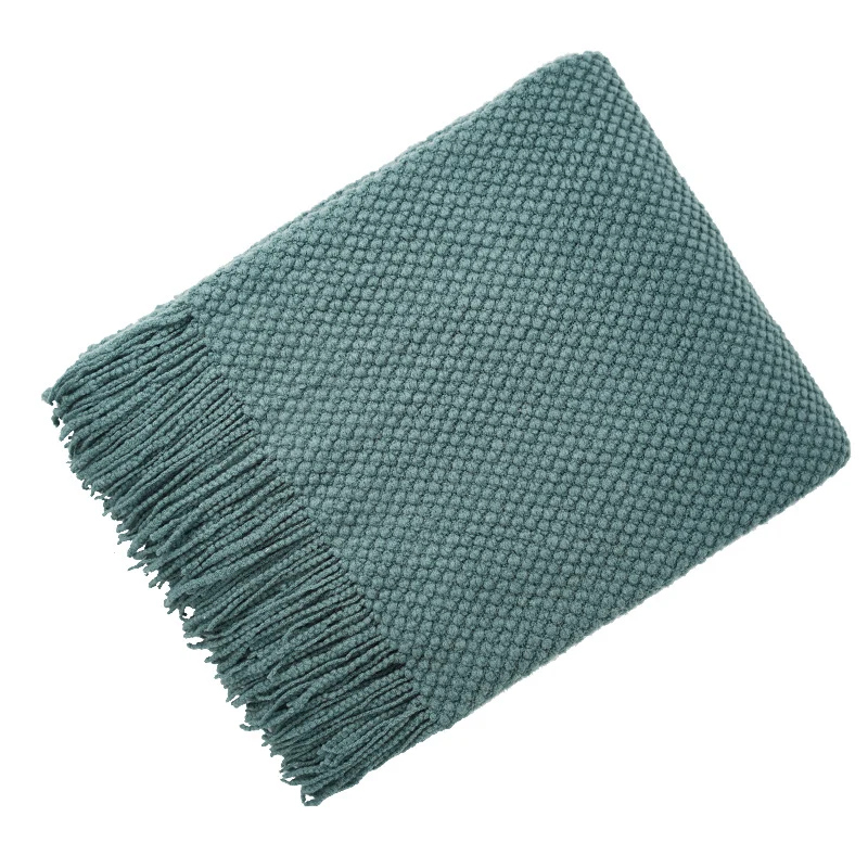 Handgewebte Fransenwurfdecke