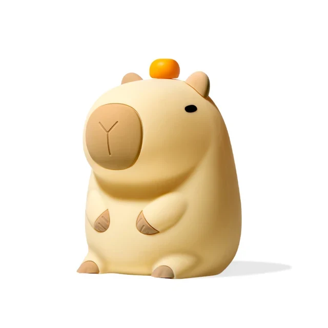 Skanto | Capybara-Licht - Wiederaufladbares Cartoon Capybara Silikon-Nachtlicht mit 800mAh Akku