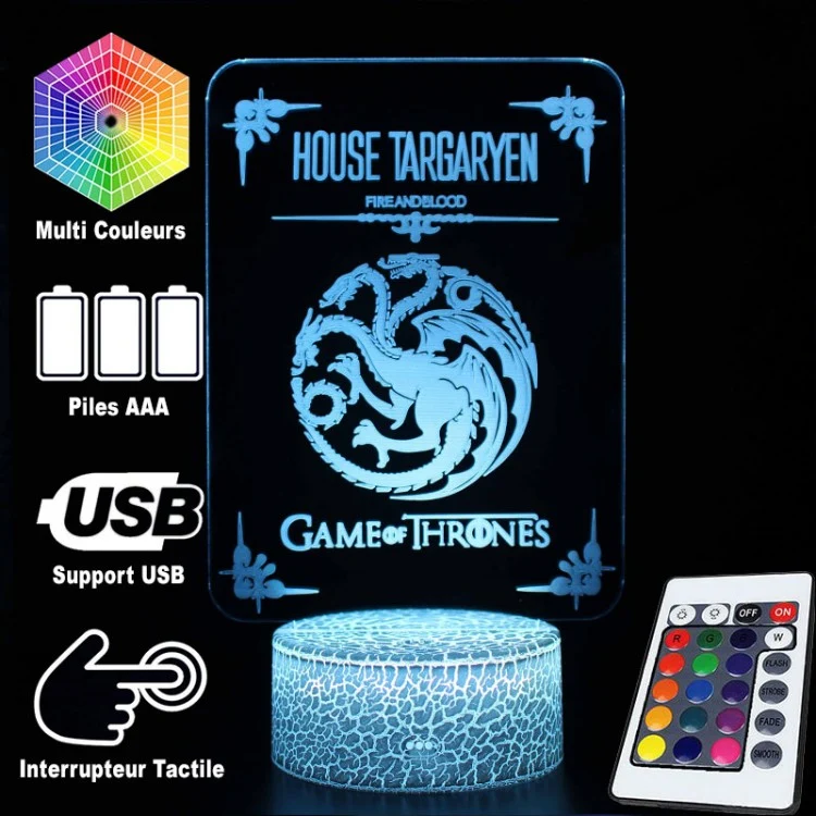 Skanto | 3D Lampe Game of Thrones Haus Targaryen