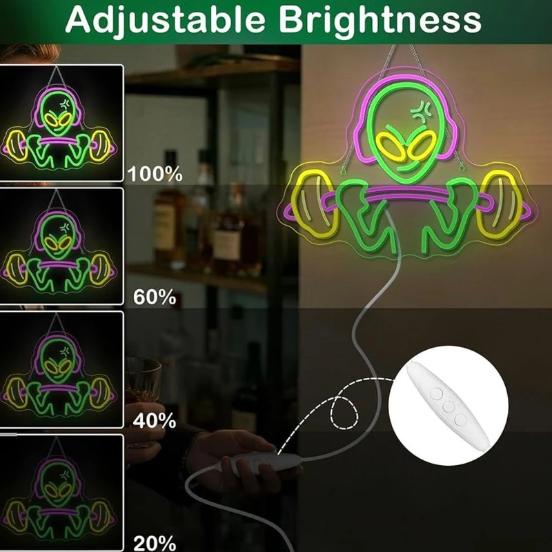 LED Neon Schild Alien Fitness