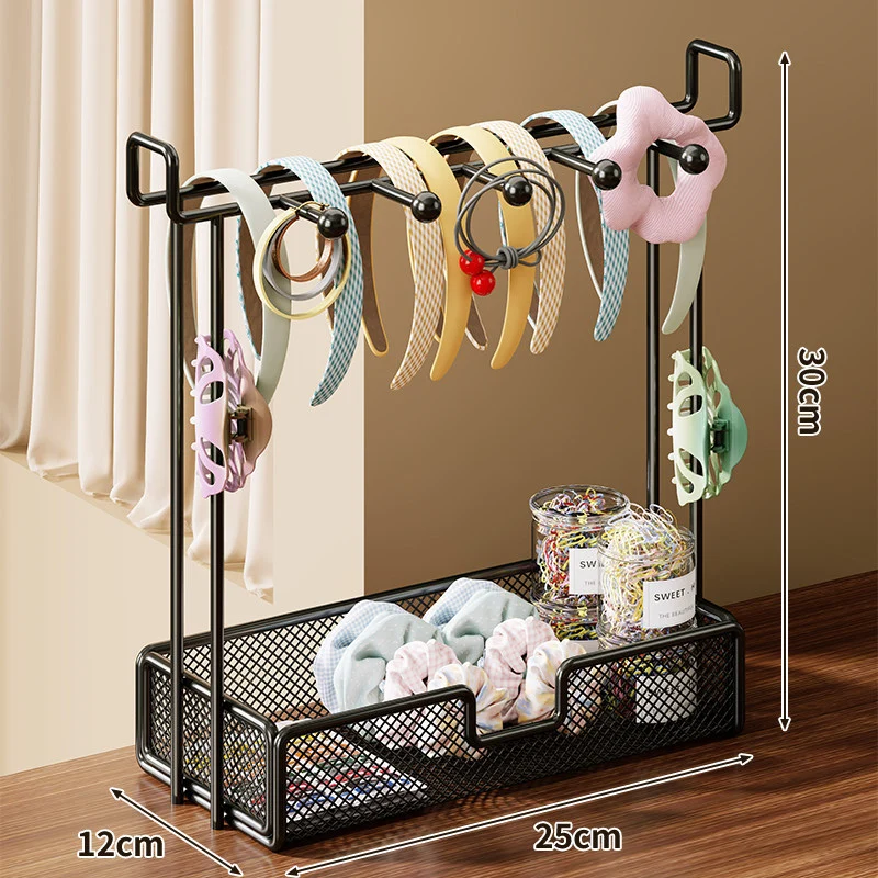 Haarband und Haarschmuck Organizer Ständer mit Mesh-Aufbewahrungsschale