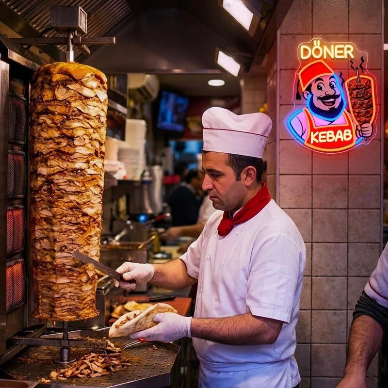 LED Neon Schild Döner Kebab