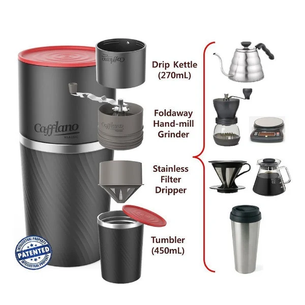 Cafflano Coffee Maker Grinder