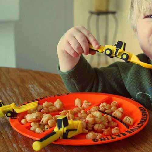 Kids Construction Plate and Utensils