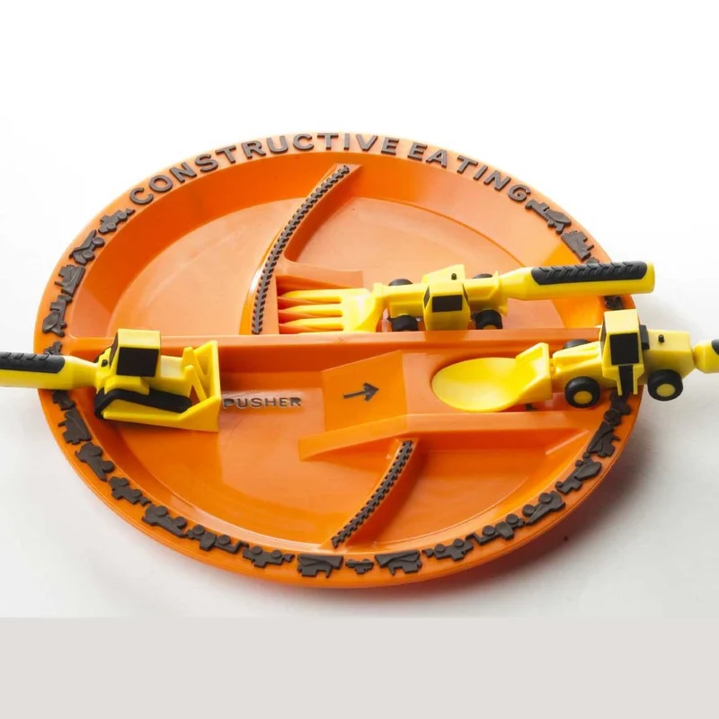 Kids Construction Plate and Utensils