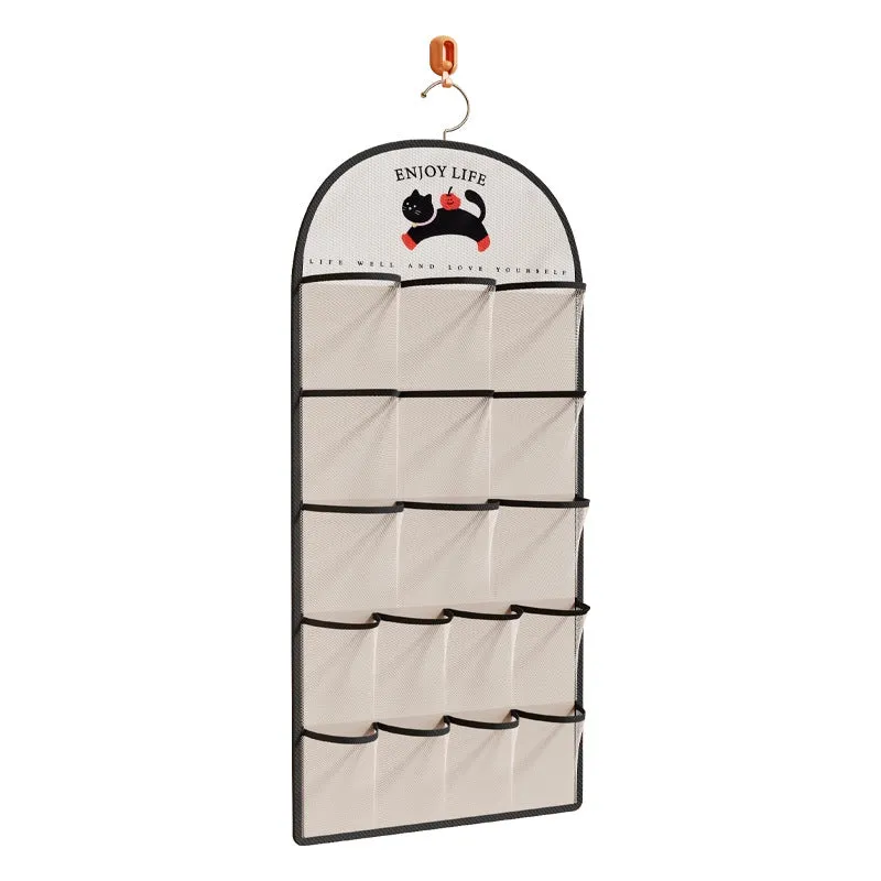 Wandmontierte atmungsaktive Netz-Schuhorganizer-Paneel mit zwanzig Taschen