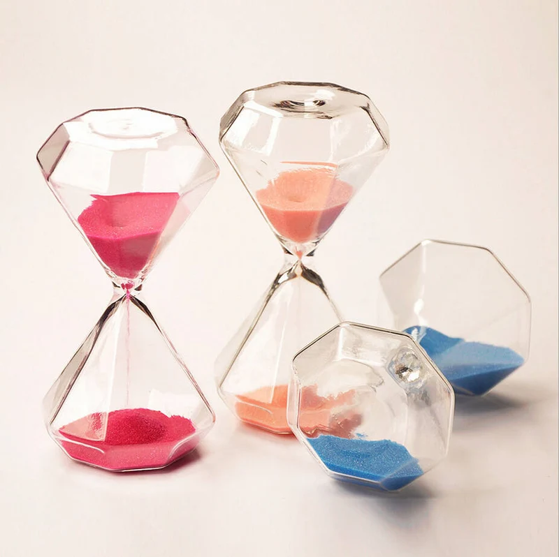 Skanto | 5-60 Minuten Diamant-Sanduhr, Sand-Timer, Sandglas, Kindergeschenk, Timer, Heimdekoration, Erhältlich in mehreren Farboptionen