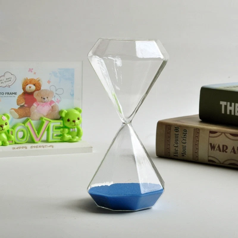 Skanto | 5-60 Minuten Diamant-Sanduhr, Sand-Timer, Sandglas, Kindergeschenk, Timer, Heimdekoration, Erhältlich in mehreren Farboptionen