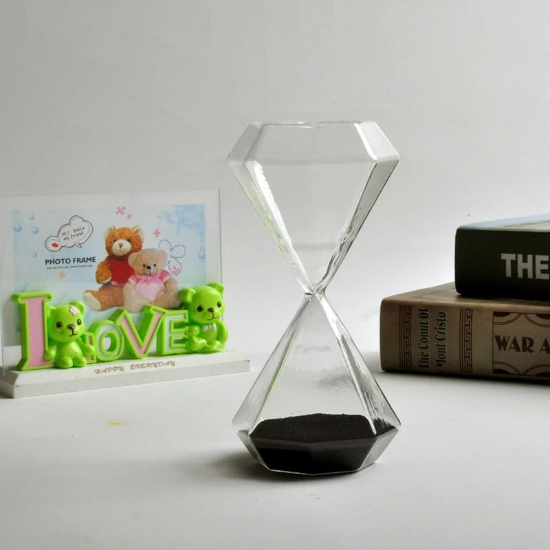 Skanto | 5-60 Minuten Diamant-Sanduhr, Sand-Timer, Sandglas, Kindergeschenk, Timer, Heimdekoration, Erhältlich in mehreren Farboptionen