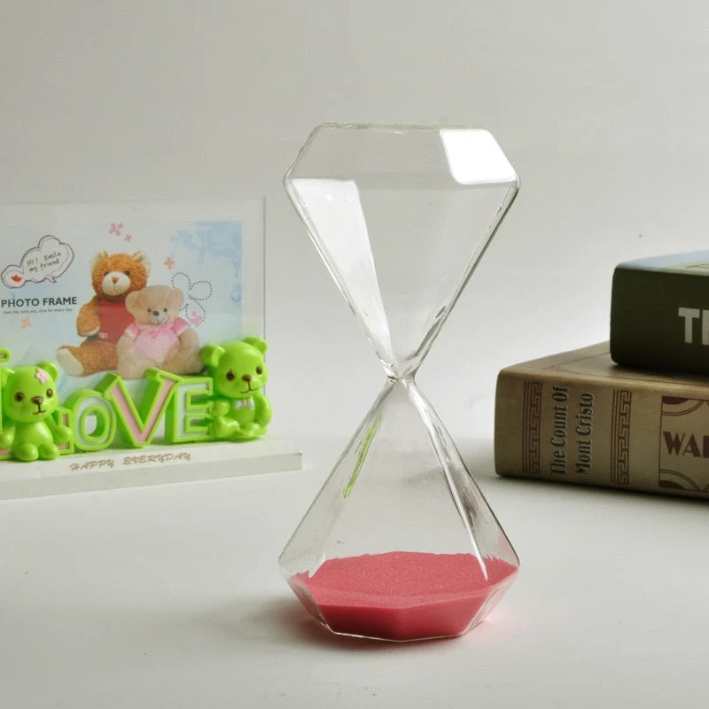 Skanto | 5-60 Minuten Diamant-Sanduhr, Sand-Timer, Sandglas, Kindergeschenk, Timer, Heimdekoration, Erhältlich in mehreren Farboptionen