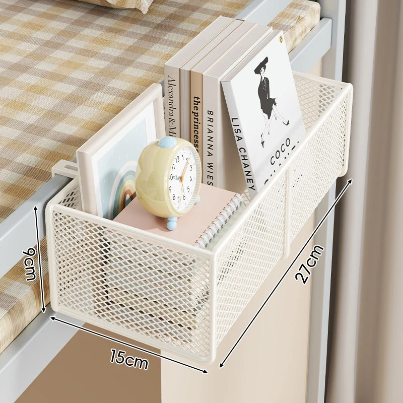 Clamp-On Bettgestell Hängende Netz-Organizer-Basket mit Schienenmontage und vielseitiger Aufbewahrung