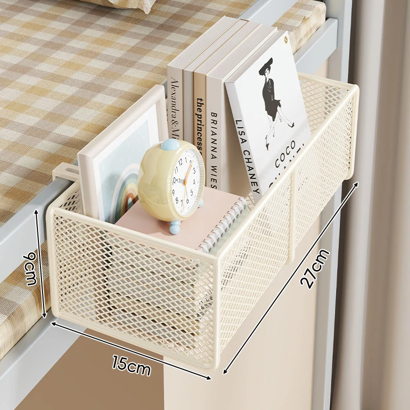 Clamp-On Bettgestell Hängende Netz-Organizer-Basket mit Schienenmontage und vielseitiger Aufbewahrung