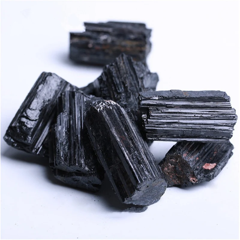 Skanto | Natur- & Mineralsteine Kristall Schwarzer Turmalin Rohstein Home Ramadan Dekoration 2023