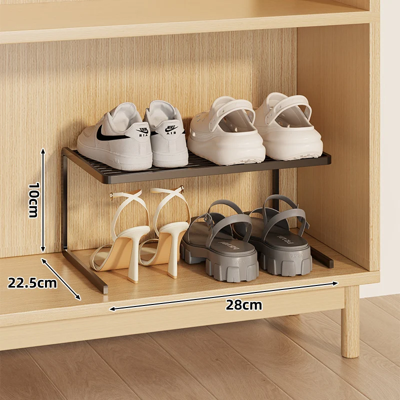 Kompakte Doppel-Schicht Verstellbare Schuhregal Erhöher für Schrank und Kleiderschrank