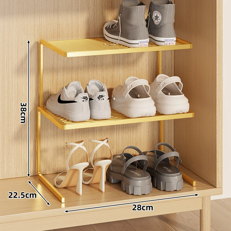Kompakte Doppel-Schicht Verstellbare Schuhregal Erhöher für Schrank und Kleiderschrank