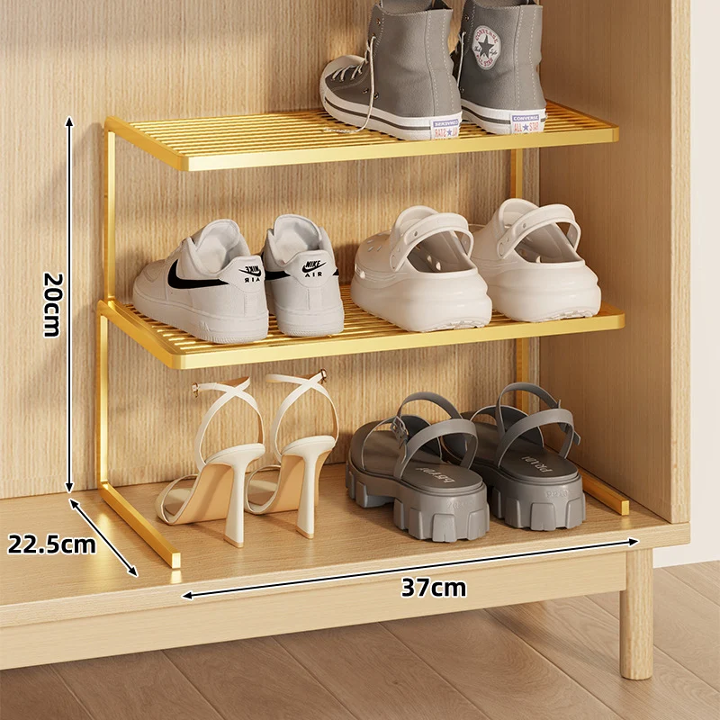 Kompakte Doppel-Schicht Verstellbare Schuhregal Erhöher für Schrank und Kleiderschrank