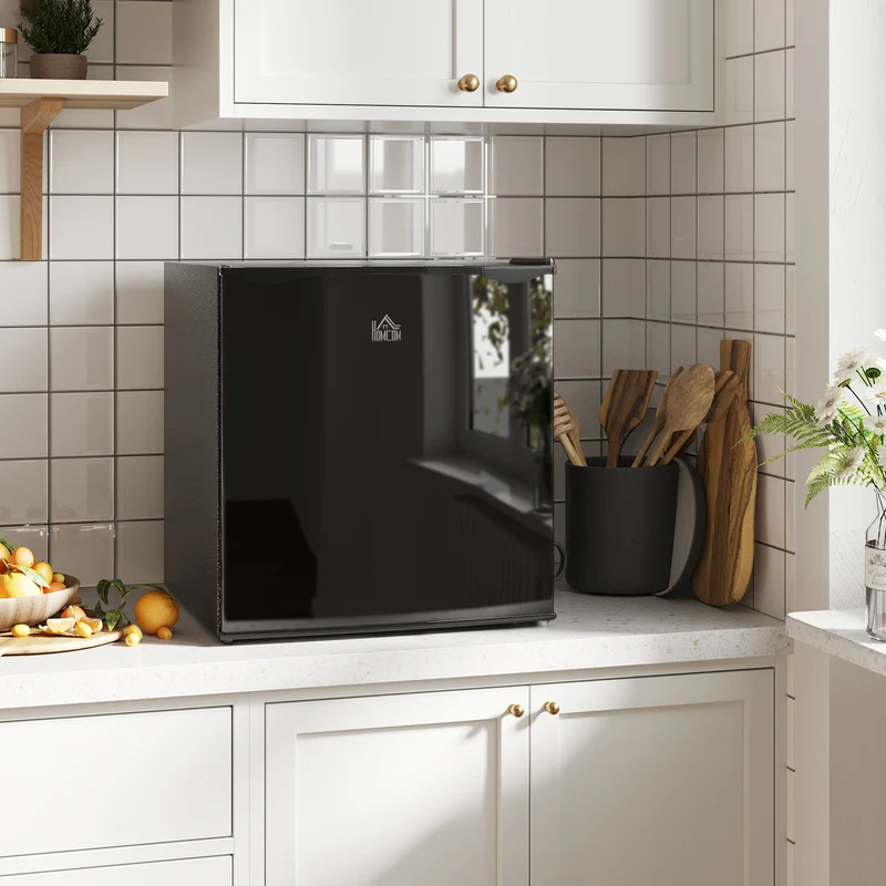 1.1 Cu Ft Countertop Mini Freezer, Compact Upright with Removable Shelves, Black