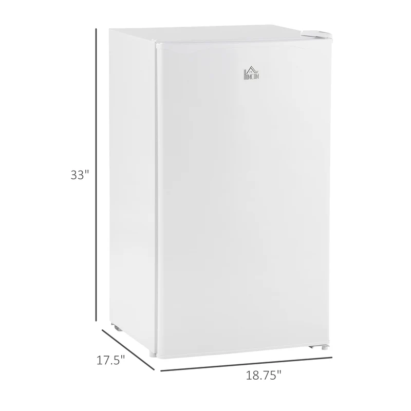 3.2 Cu.Ft Compact Mini Fridge with Freezer, Adjustable Shelf & Temperature Control, White