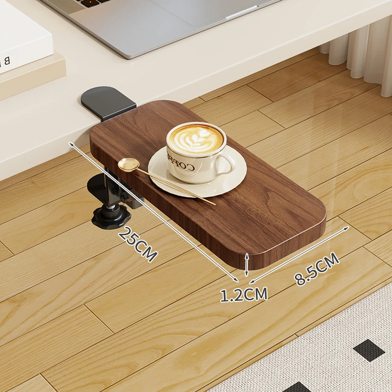 Clip-On Bambus Klappbecher und Snack-Seiten Tisch mit verstellbarem Drehklemme