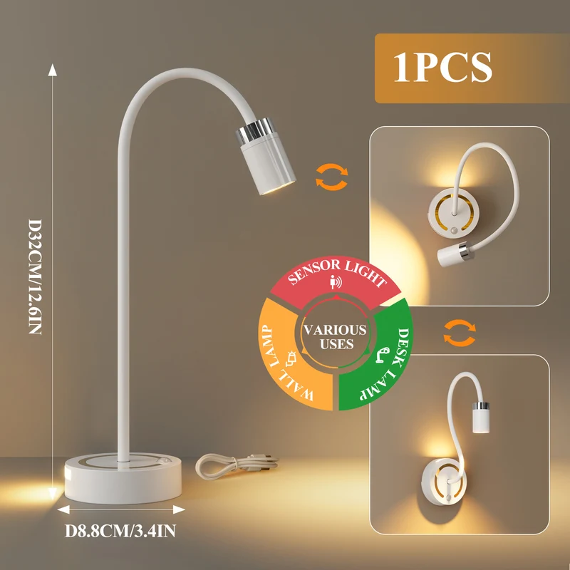 Vielseitige Sensor Tisch- und Wandlampe