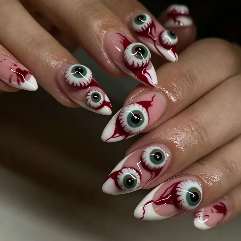 Halloween-Themen Horror-Effekt Press-On Nagelset