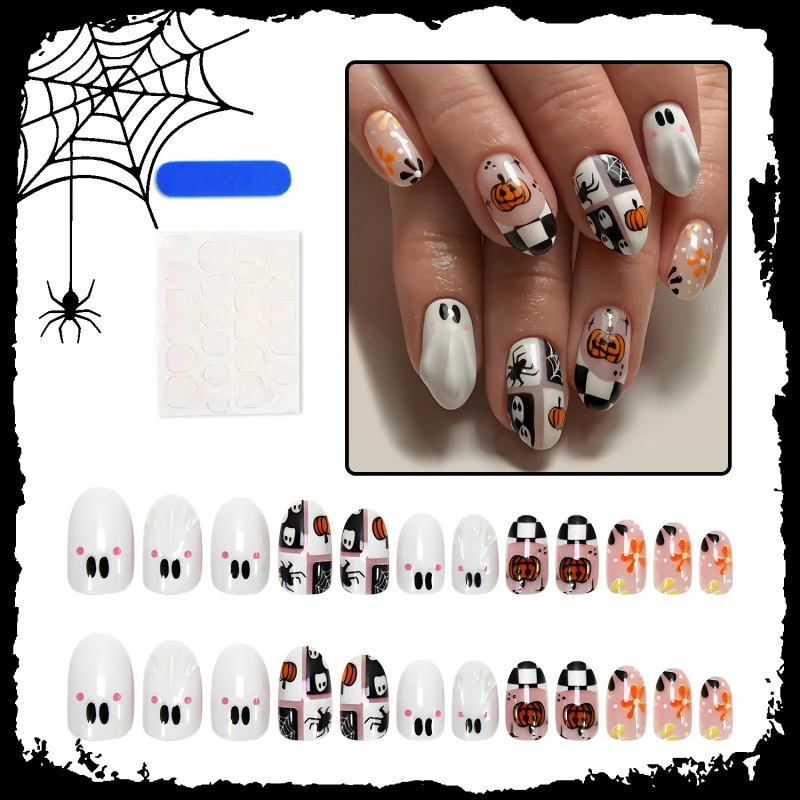Halloween-Themen Dekorative Press-On Nagelset 1790738710