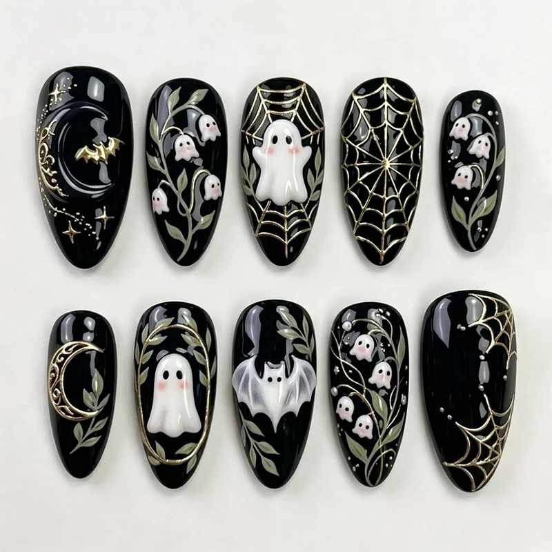 Halloween-Themen Dekorative Press-On Nagelset 1790738553