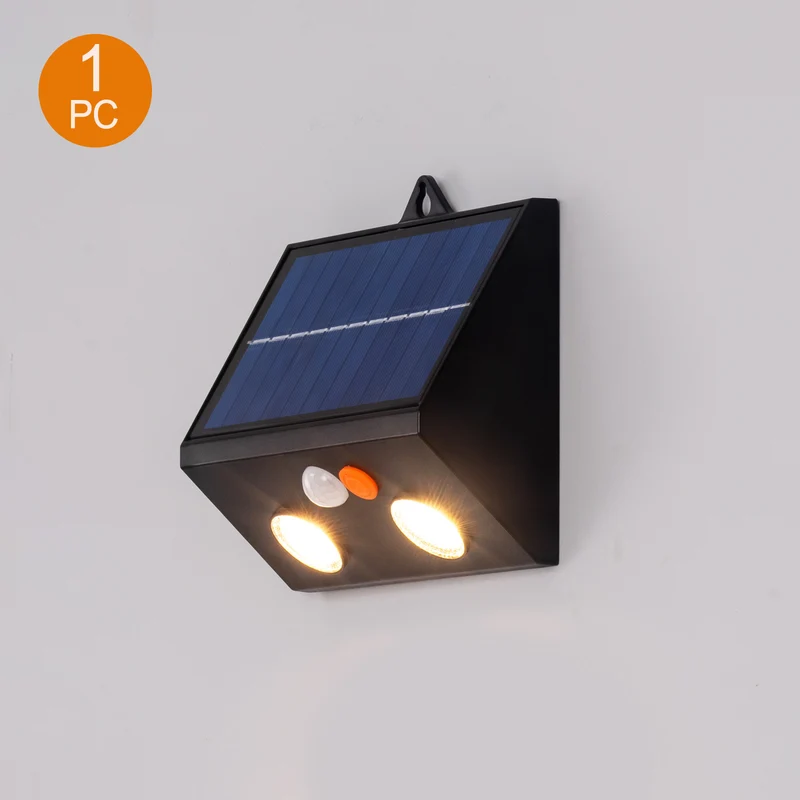 Solarbetriebene Bewegungsmelder LED Wandleuchte