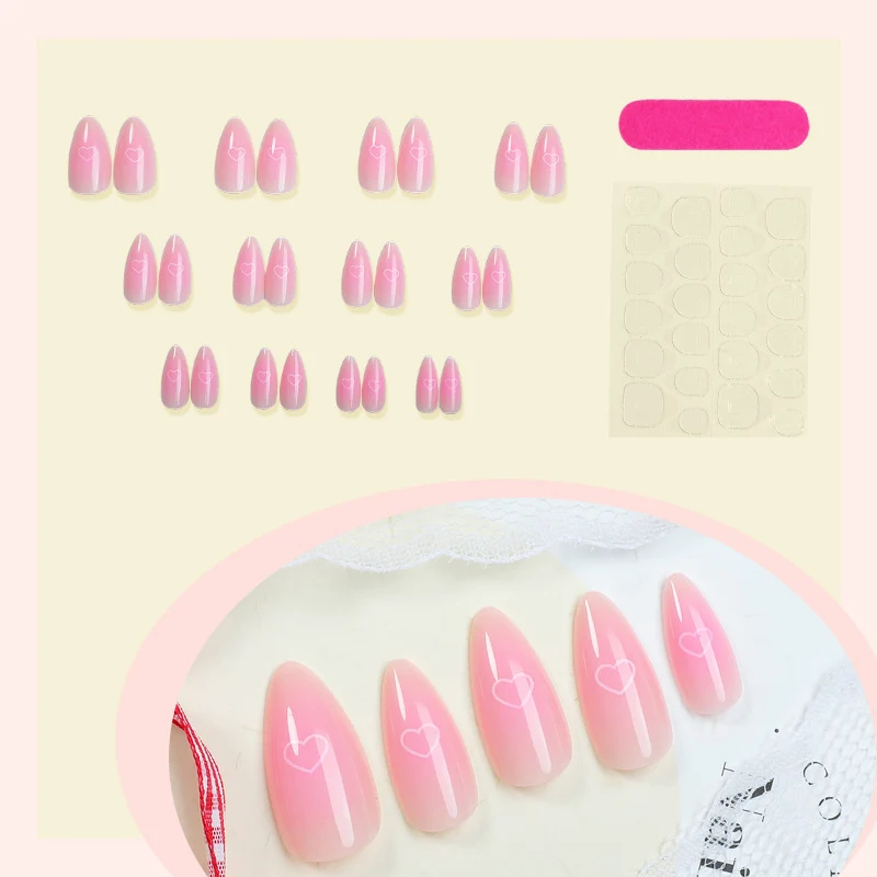 Themen Herz Design Press-On Nagel Set