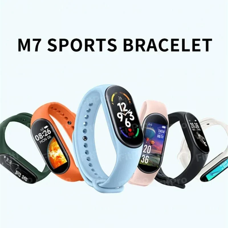 Skanto | M7 Smartwatch Herren Damen Smart Band Herzfrequenz Smartwatch Fitness Tracker Blutdruck Sport Smart Armband für Xiaomi iPhone