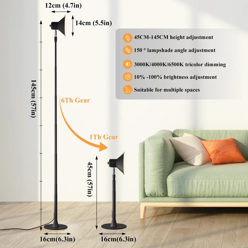 Verstellbare Stehlampe