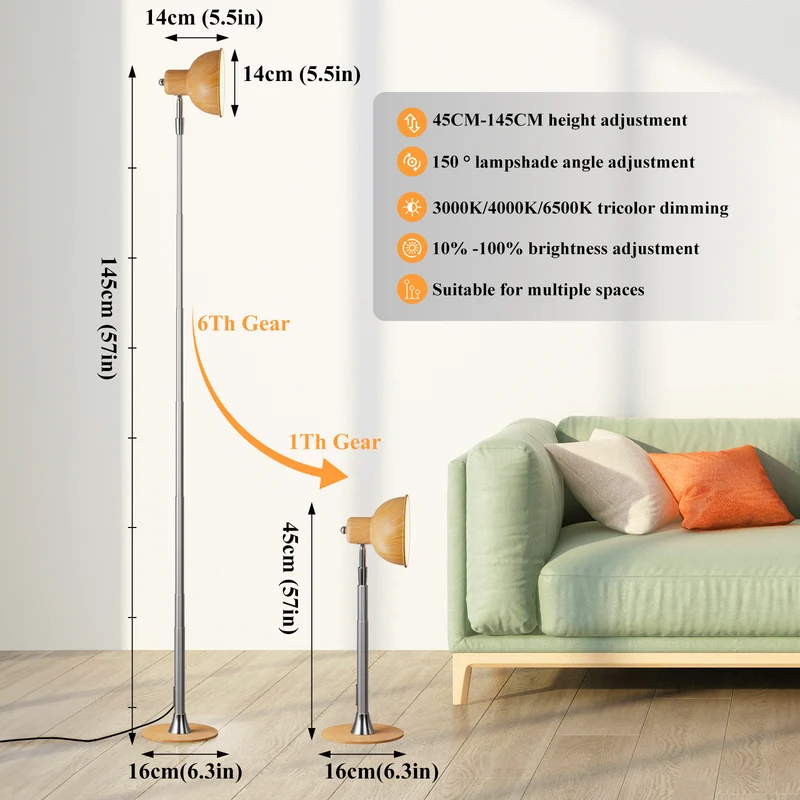 Verstellbare Stehlampe