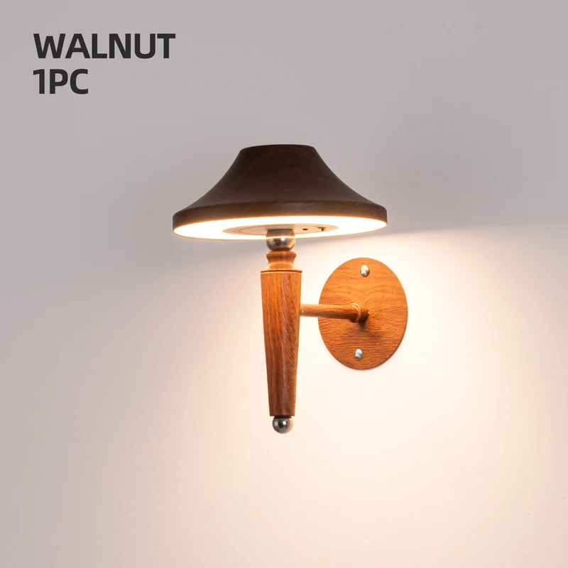 Elegante Holz Wandlampe