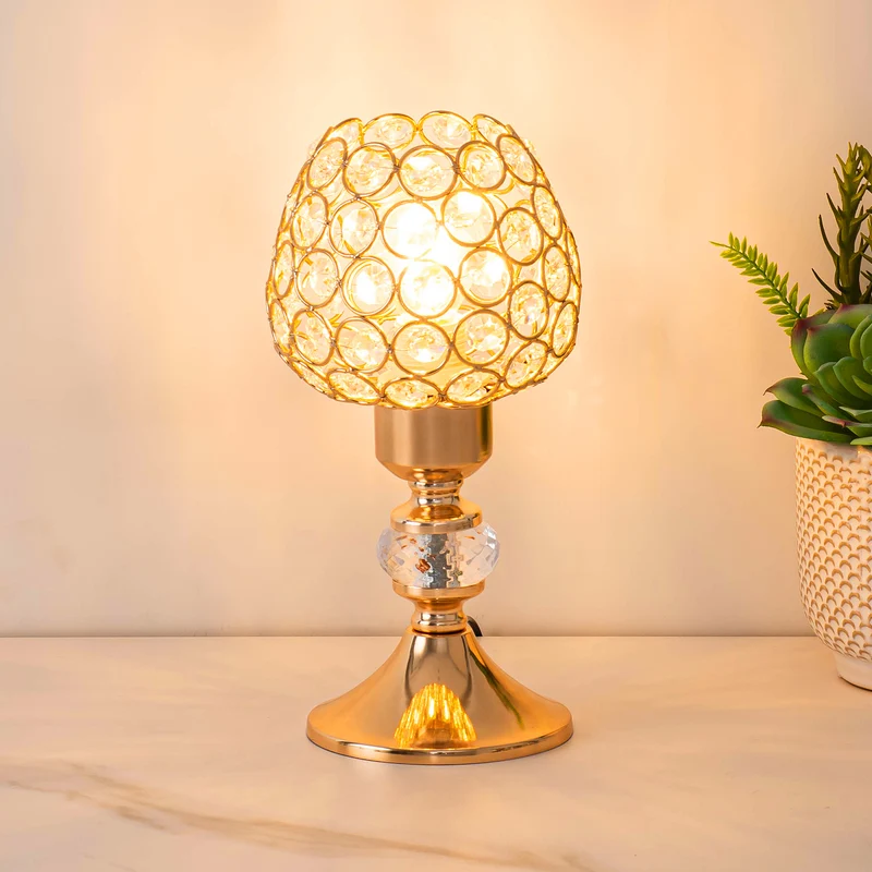 Elegante Kristall Tischlampe