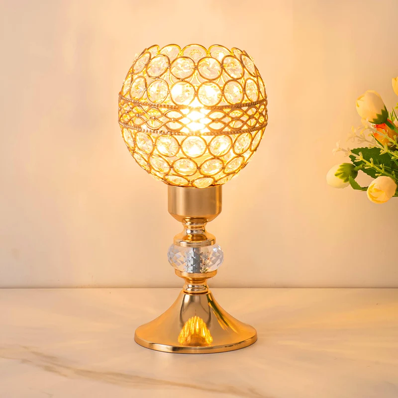 Elegante Kristall Tischlampe