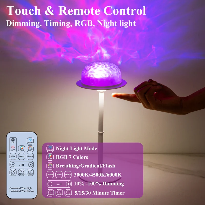 Moderne Touch-Control Nachttischlampe