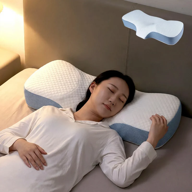 Nackenstützkissen aus Memory-Foam, Schmetterlingsform