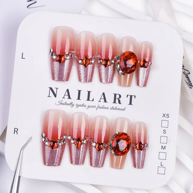 Dekorative Press-On Nagelset