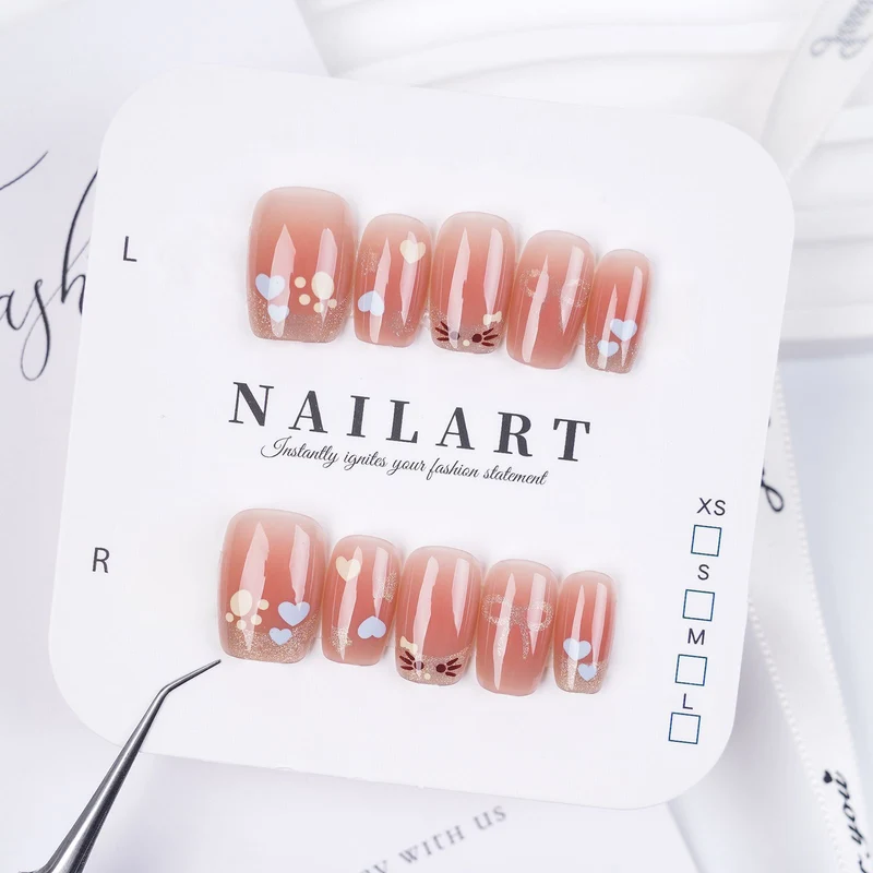 Dekorative Press-On Nagelset