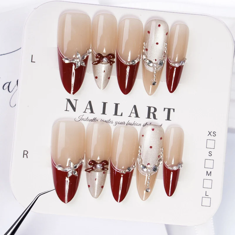 Dekorative Press-On Nagelset