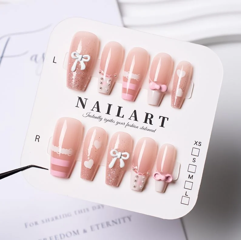 Dekorative Press-On Nagelset