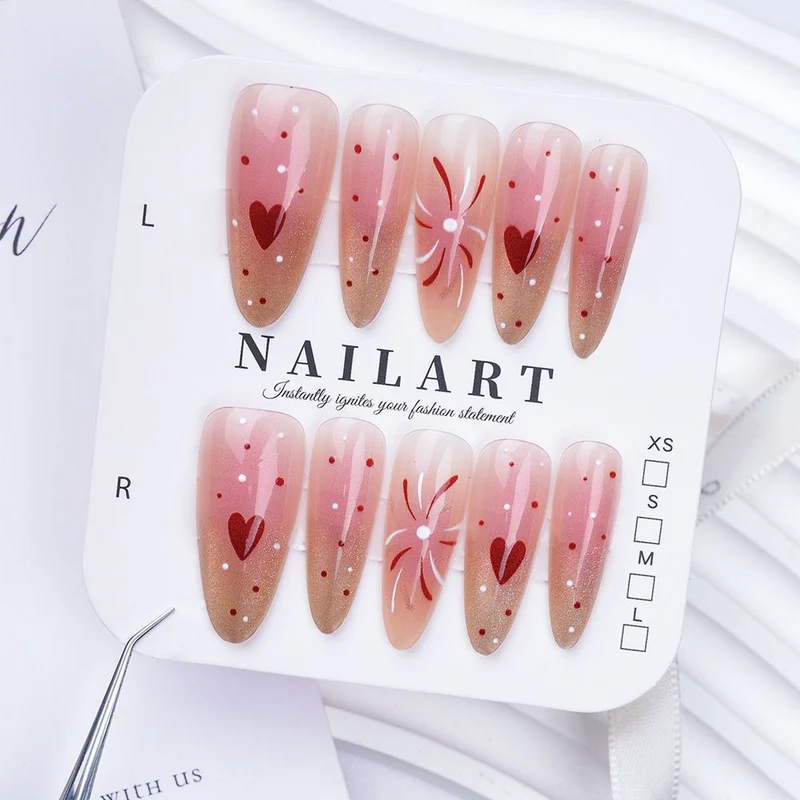 Dekorative Press-On Nagelset