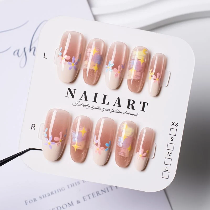 Dekorative Press-On Nagelset