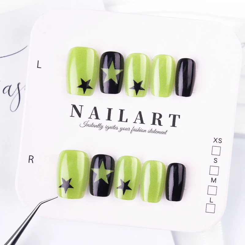 Dekorative Press-On Nagelset