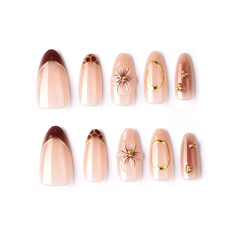 Luxus Floral Verziert Press-On Nail Set